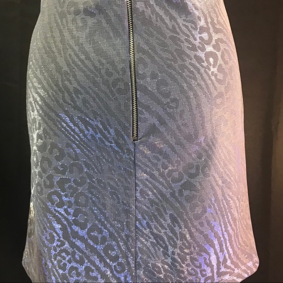 Topshop Metallic Sparkly Leopard Purple Dress 6 - Picture 6 of 7